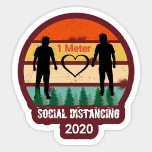 Social distancing Sticker
